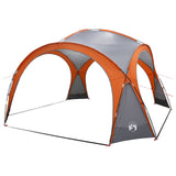 Side Tent with Roof Grey and Orange 410 x 410 x 250 cm 42028683