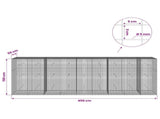 Gabion with 5 mm Wire and 5x5 cm Mesh 450x50x150 cm 3464283