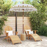 Balinese Parasol Cream 190 x 190 x 260 cm Cotton and Wood 42006454