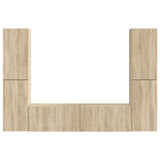 TV Cabinet Set 6 pcs Sonoma Oak Engineered Wood 3409107