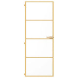 Interior Door Slim Golden 76x201.5 cm Tempered Glass and Aluminium 155136