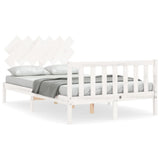 Bed Frame without Mattress White 120x200 cm Solid Wood Pine 3193462