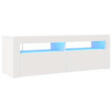 TV Cabinet with LED Lights White 120x35x40 cm 804310