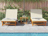 Sun Lounger 2 pcs Solid Acacia Wood Brown 3325194