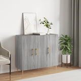 Sideboard Grey Sonoma 90x34x80 cm Engineered Wood 828098