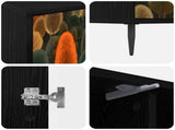 TV Cabinet ZAANDAM 102 x 33 x 51 cm Black Oak Engineered Wood 8007060