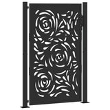 Garden Gate Black 100x150 cm Steel Flame Design 4100991