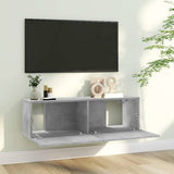 TV Cabinet Concrete Grey 100x30x30 cm Engineered Wood 801485