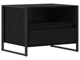 Bedside Table Black Oak 50 x 39.5 x 50 cm Engineered Wood 886666