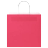 Paper Bags 250 pcs with Handles Pink 54x15x49 cm 4101682