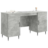 Desk with Door Concrete Grey 142.5 x 50 x 75 cm Engineered Wood 3414606