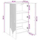 Wall-Mounted Cabinet White 66 x 34.5 x 90 cm Engineered Wood 898905
