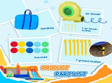 4 in 1 Kids Bouncy Castle Extra Large Double Slides & Trampoline Design Inflatable House Pool T3398P348073