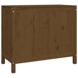 Laundry Box Honey Brown 88.5x44x76 cm Solid Wood Pine 823582