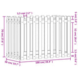 Garden Raised Bed with Fence Design White 100x50x70 cm Solid Wood Pine 832483