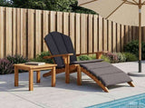 Garden Adirondack Chair with Footrest Natural Solid Teak Wood 42041354