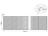 Gabion with 5 mm Wire and 5x2.5 cm Mesh 550x10x100 cm 3463493