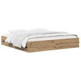 Bed Frame with Storage Artisan Oak 180 x 200 cm Engineered wood 3445761