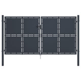 Garden Gate Steel 300x175 cm Anthracite 144527