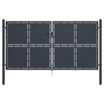 ZNTS Garden Gate Steel 300x125 cm Anthracite 144525