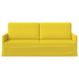 3 Seater Sofa Light Yellow 190 x 81 x 82 cm Fabric 42041115