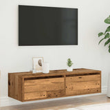 TV Cabinet with LED Lights Old Wood 100X35.5x25 cm 860245