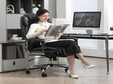 Ergonomic Office Chair, Heavy Duty Faux Leather Desk Chair with Tilt Function, Adjustable Height, T3398P552814