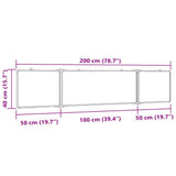 Magnetic Whiteboard Foldable 200x40x1.7 cm Aluminium 4005365