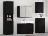 Bathroom Furniture Set 5 pcs Black Oak Engineered Wood 3416115