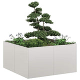 Planter 80x80x40 cm Stainless Steel 860742