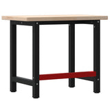 Workbench 100x60x83 cm Solid Wood Oak Rectangular 3309657