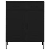 Storage Cabinet Black Steel Medium Height-Adjustable Shelves 336160
