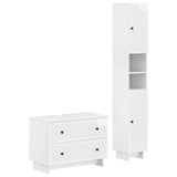 2 Piece Bathroom Cabinet Set EDE High Gloss White 3417499
