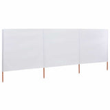 47148 3-panel Wind Screen Fabric 400x160 cm Sand White