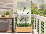 Garden Privacy Screen Silver 50 x 140 cm Galvanised steel 876278