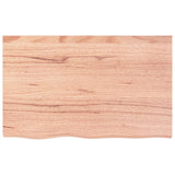 Table Top Light Brown 80x50x cm Treated Solid Wood Oak 3156357