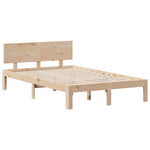 ZNTS Bookcase Bed without Mattress 120x200cm Solid Wood Pine 3322690