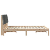 Bed Frame with Upholstered Headboard Brown 120 x 200 cm 878820