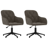 Dining Chair 2 pcs Dark Grey 55 x 59.5 x 77 cm Velvet 3415414