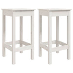 3 Piece Bar Set White Solid Wood Pine 3124728