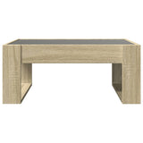 ZNTS Coffee Table with Infinity LED Sonoma Oak 70x53x30 cm 847632