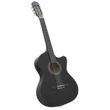 70139 12 Piece Western Guitar Set with Equalizer and 6 Strings Black