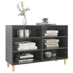 Sideboard High Gloss Grey 103.5x35x70 cm Engineered Wood 806039