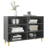 Sideboard High Gloss Grey 103.5x35x70 cm Engineered Wood 806039