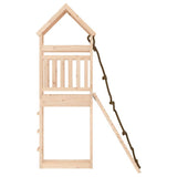 Playhouse with Climbing Wall Solid Wood Pine 3156898