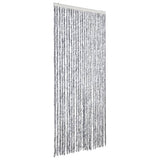 Fly Curtain White and Grey 100x200 cm Chenille 377375