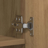 Shoe Cabinet with Door Brown 80 x 35.5 x 180 cm Engineered wood 3333844