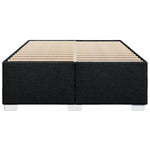 ZNTS Bed Frame without Mattress Black Double Fabric 3284509