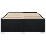 ZNTS Bed Frame without Mattress Black Double Fabric 3284509