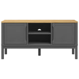 TV Cabinet FLORO Grey 114x43x55 cm Solid Pine Wood 374016